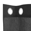 Voilegardiner med grommets 2 stk svart 140x175 cm