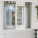 Voilegardiner med grommets 2 stk svart 140x175 cm