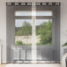 Voilegardiner med grommets 2 stk svart 140x245 cm