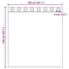 Voilegardiner med grommets 2 stk brun 140x140 cm