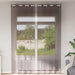 Voilegardiner med grommets 2 stk brun 140x260 cm