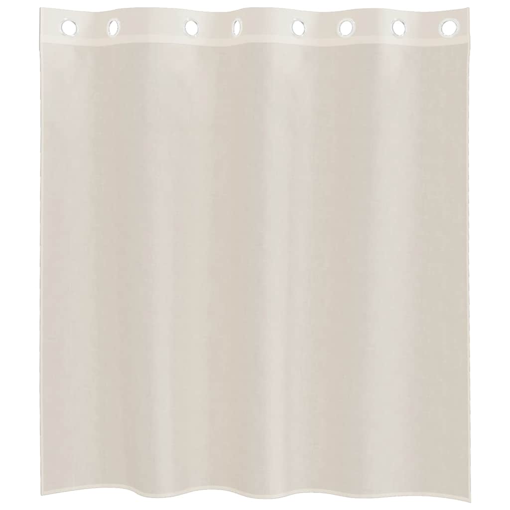 Voilegardiner med grommets 2 stk krem 140x140 cm