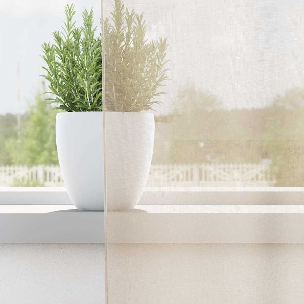 Voilegardiner med grommets 2 stk krem 140x225 cm