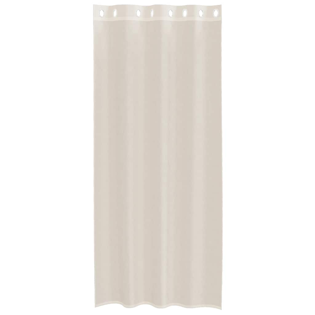 Voilegardiner med grommets 2 stk krem 140x225 cm
