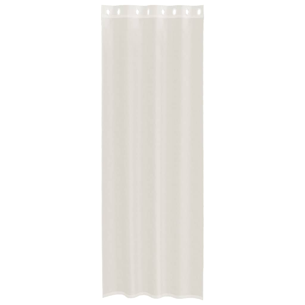 Voilegardiner med grommets 2 stk krem 140x260 cm