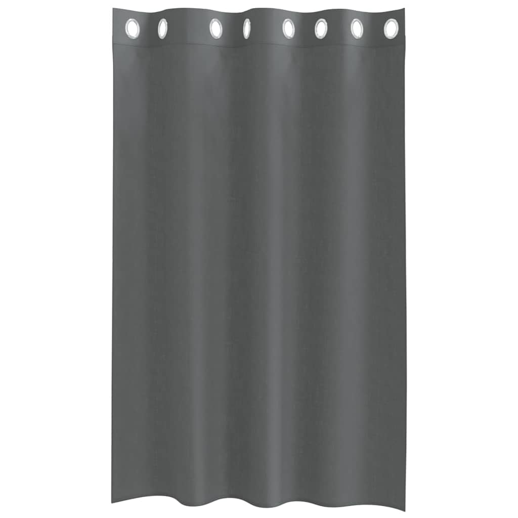 Voilegardiner med grommets 2 stk mørkegrå 140x140 cm