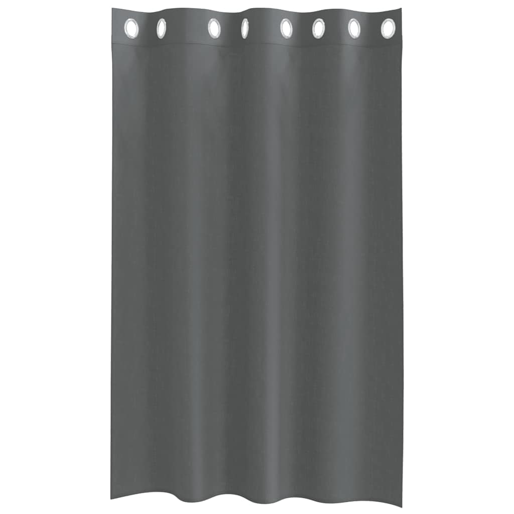 Voilegardiner med grommets 2 stk mørkegrå 140x175 cm