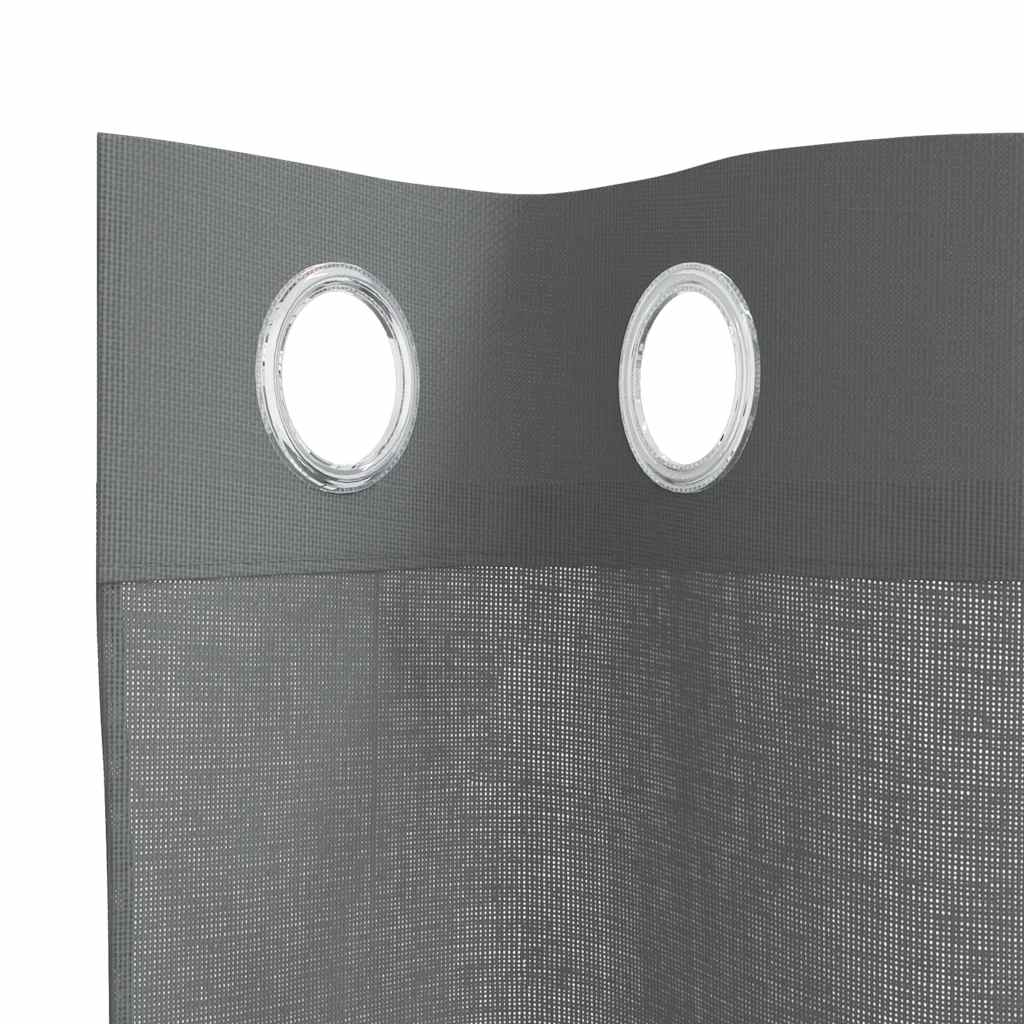 Voilegardiner med grommets 2 stk mørkegrå 140x175 cm