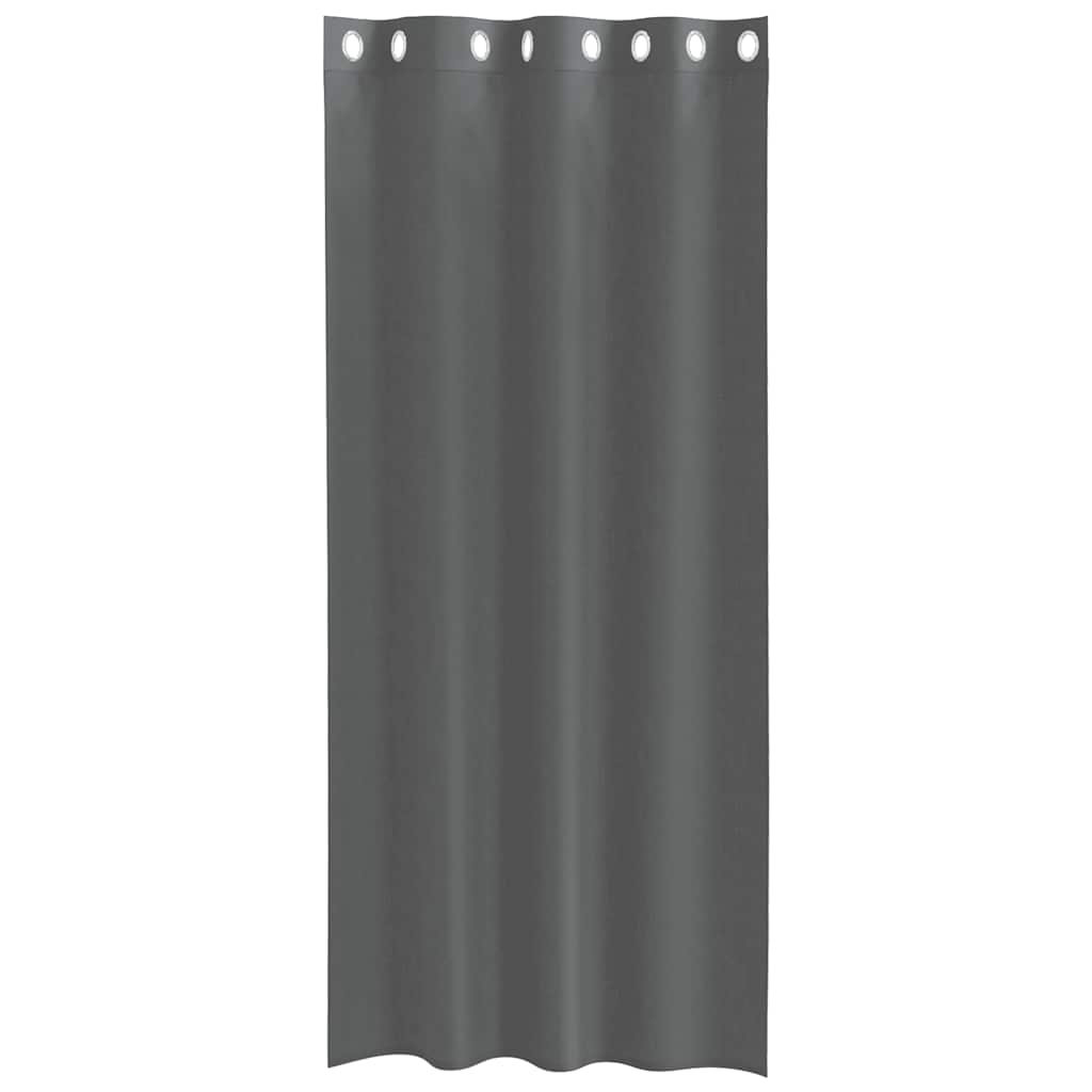 Voilegardiner med grommets 2 stk mørkegrå 140x225 cm