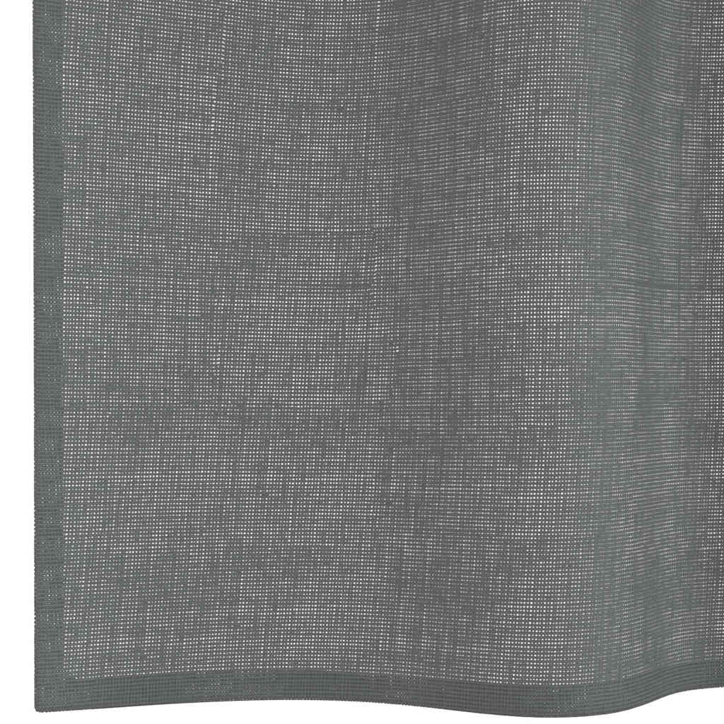 Voilegardiner med grommets 2 stk mørkegrå 140x245 cm