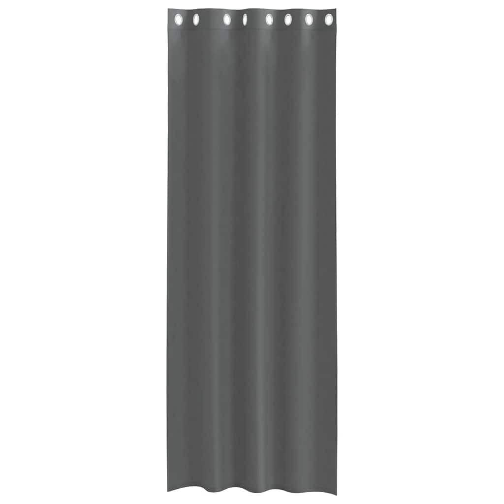 Voilegardiner med grommets 2 stk mørkegrå 140x260 cm
