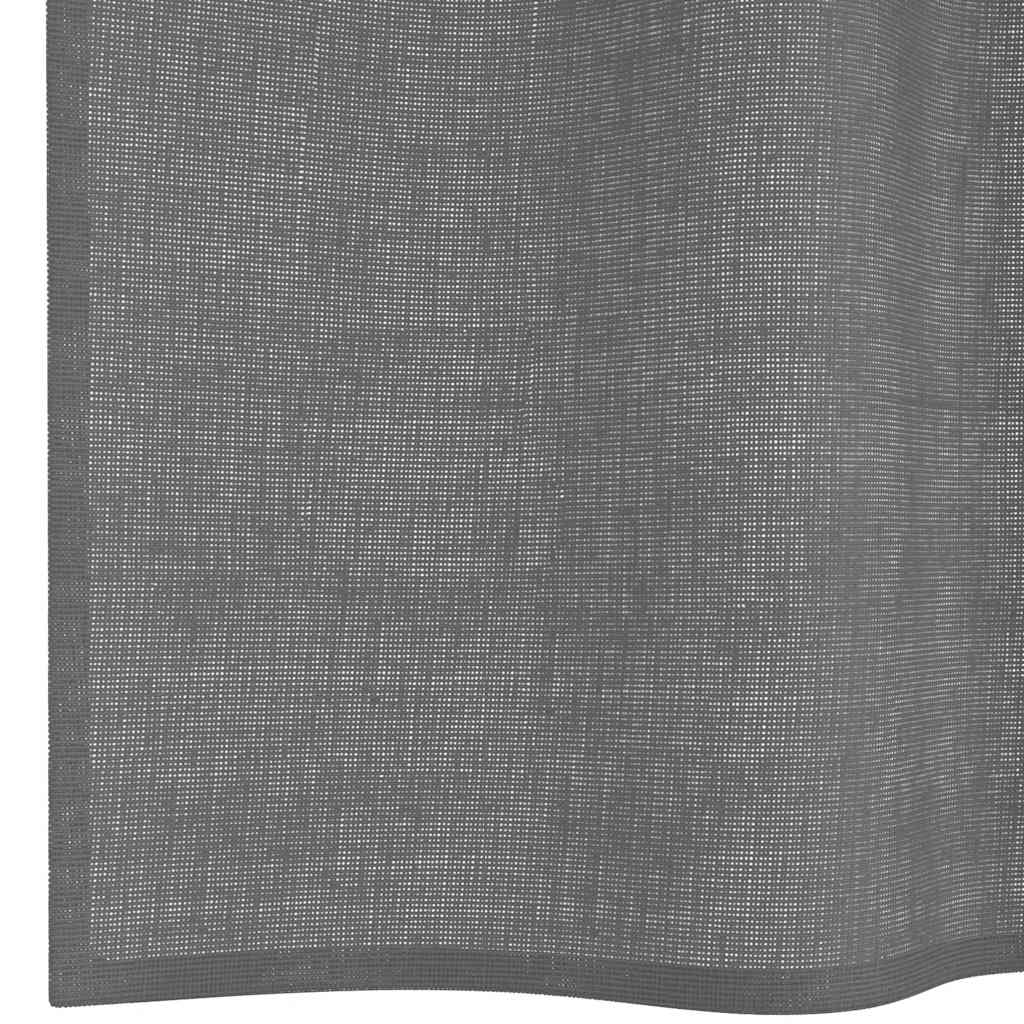 Voilegardiner med grommets 2 stk mørkegrå 140x300 cm