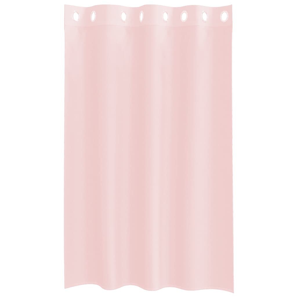 Voilegardiner med grommets 2 stk lyserosa 140x175 cm