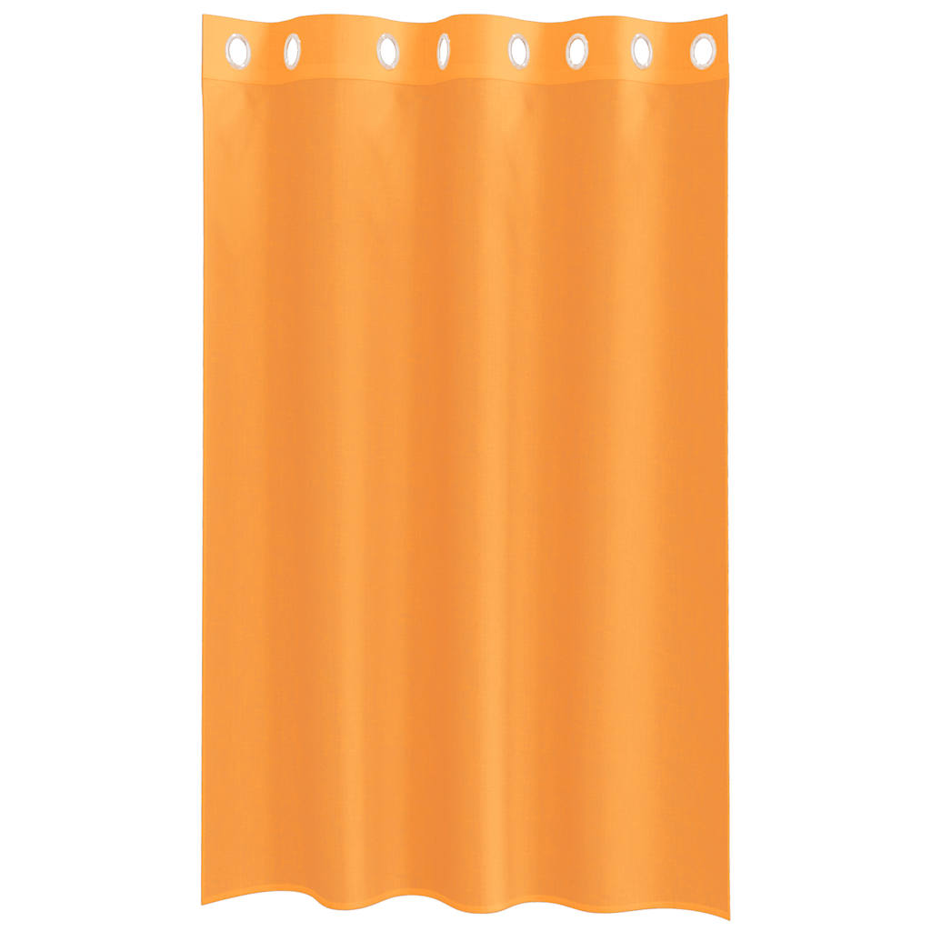 Voilegardiner med grommets 2 stk oransje 140x175 cm