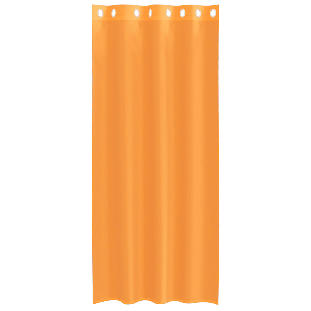 Voilegardiner med grommets 2 stk oransje 140x225 cm
