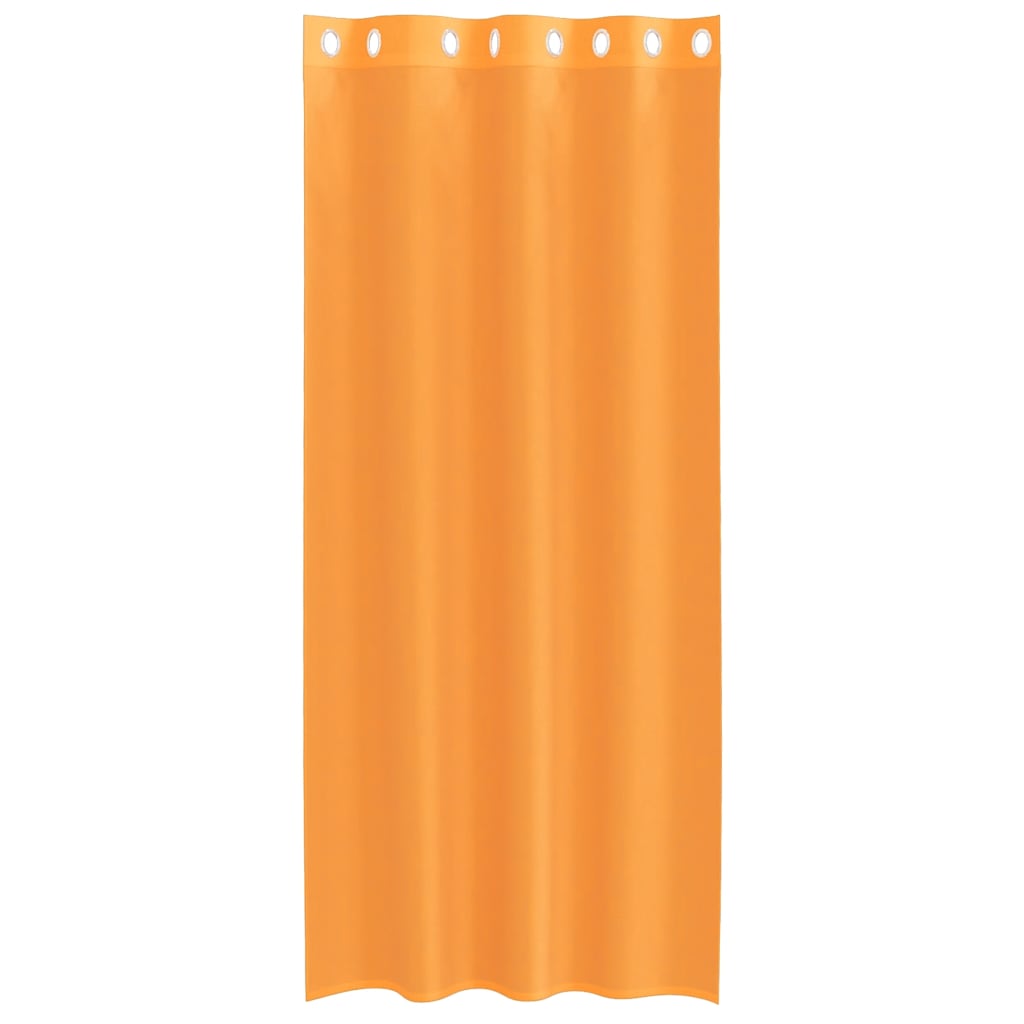 Voilegardiner med grommets 2 stk oransje 140x245 cm