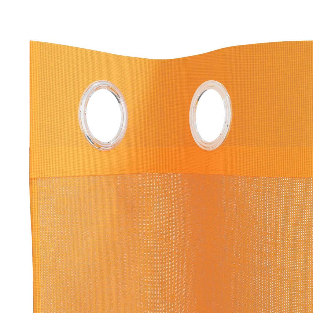 Voilegardiner med grommets 2 stk oransje 140x245 cm