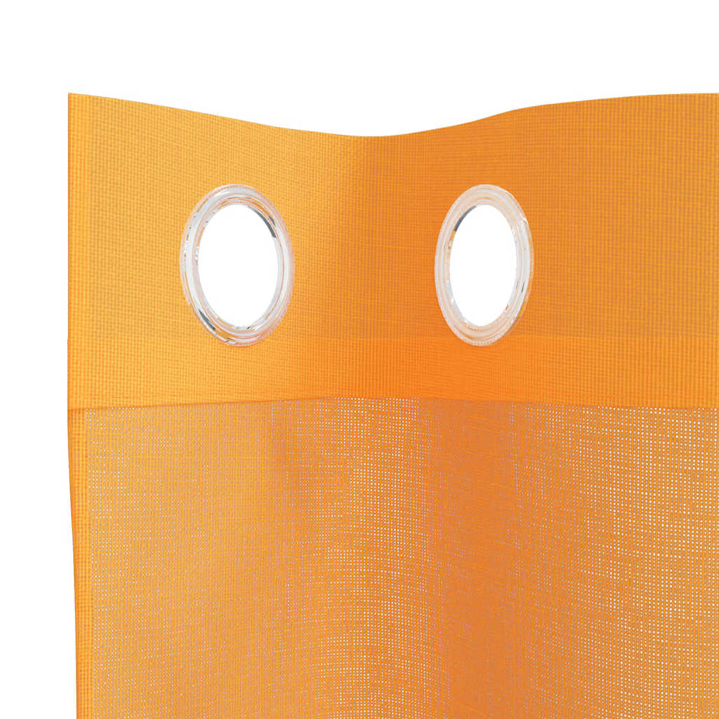 Voilegardiner med grommets 2 stk oransje 140x260 cm