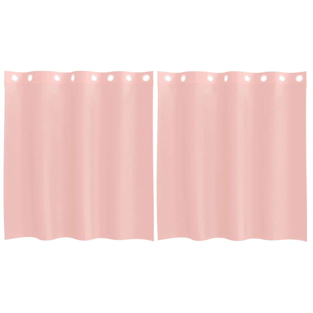 Voilegardiner med grommets 2 stk rosa 140x140 cm