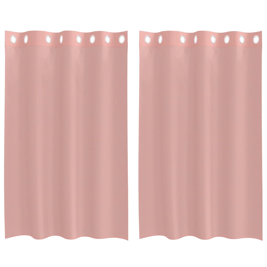 Voilegardiner med grommets 2 stk rosa 140x175 cm