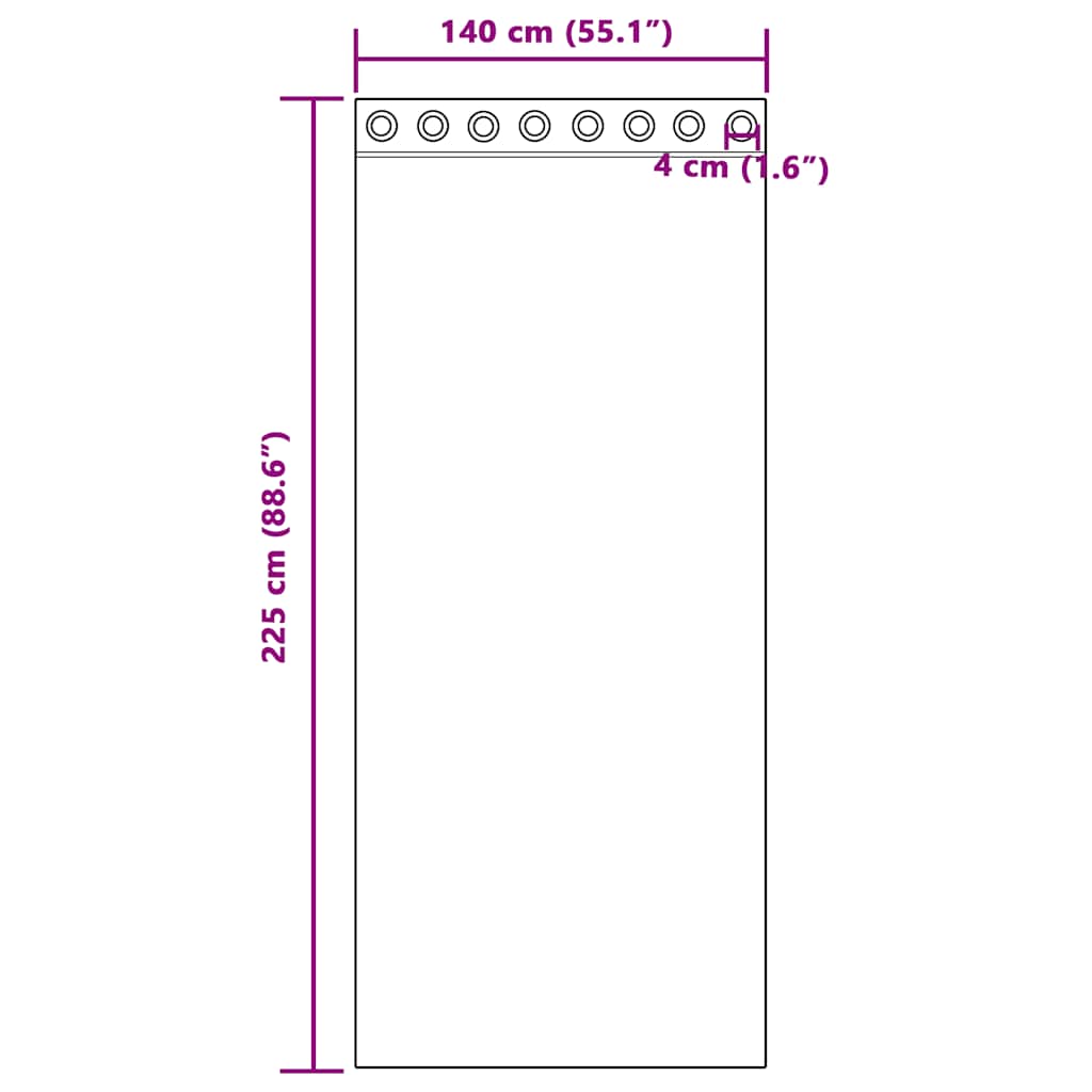 Voilegardiner med grommets 2 stk rosa 140x225 cm