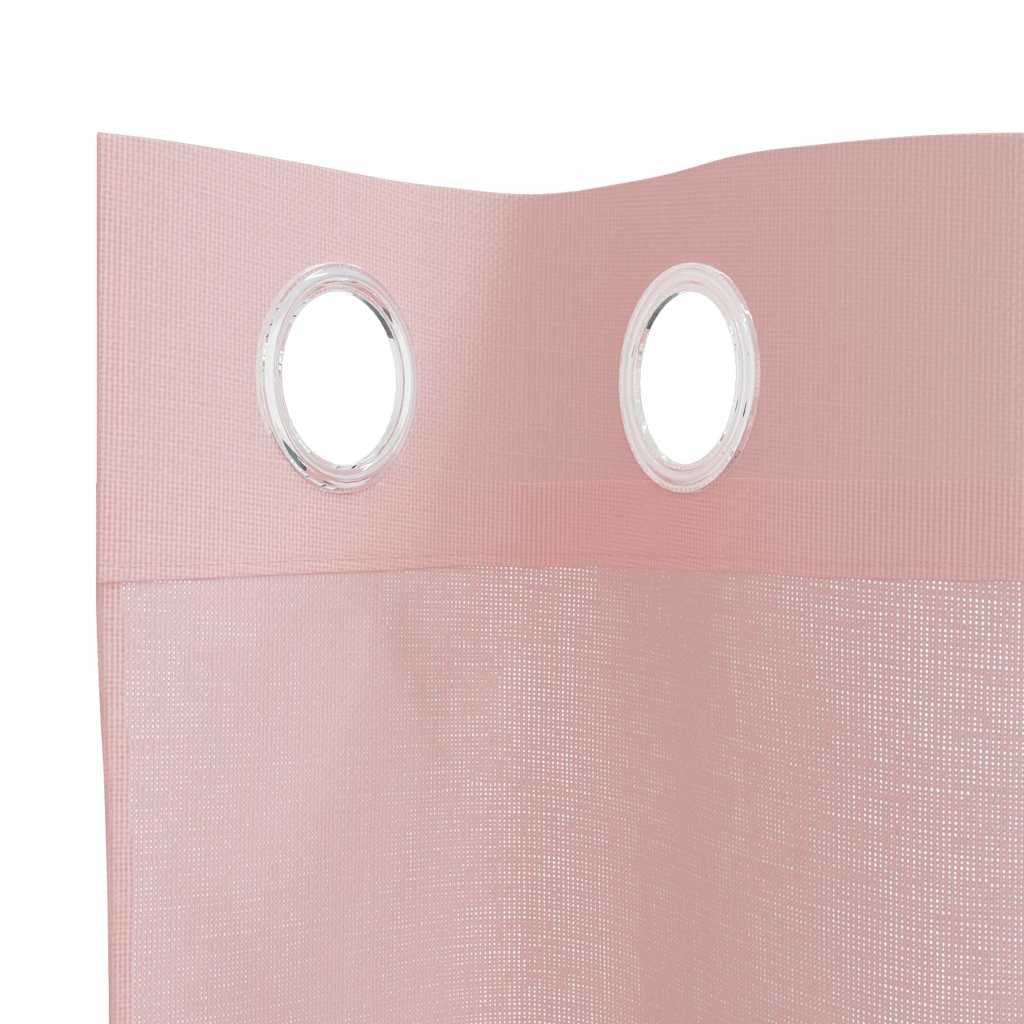 Voilegardiner med grommets 2 stk rosa 140x245 cm