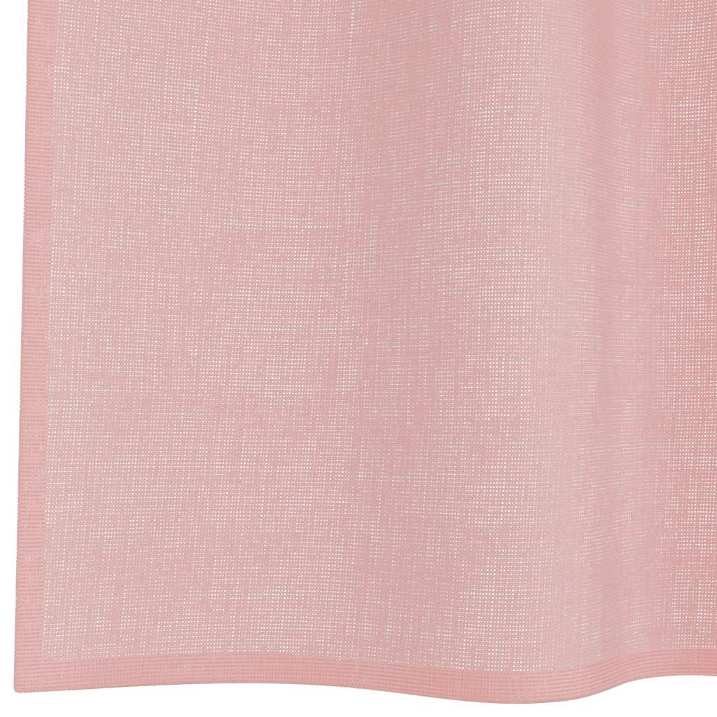 Voilegardiner med grommets 2 stk rosa 140x245 cm