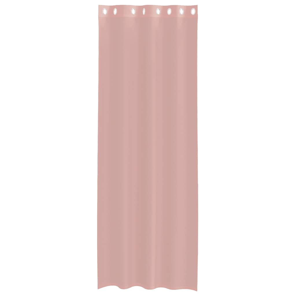 Voilegardiner med grommets 2 stk rosa 140x260 cm