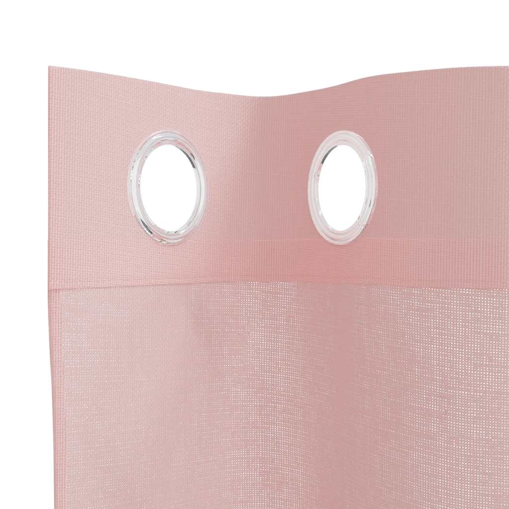 Voilegardiner med grommets 2 stk rosa 140x260 cm