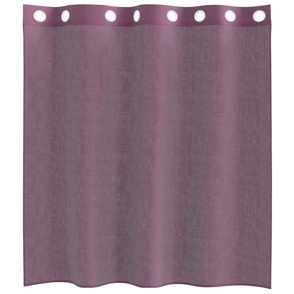 Voilegardiner med grommets 2 stk lilla 140x140 cm