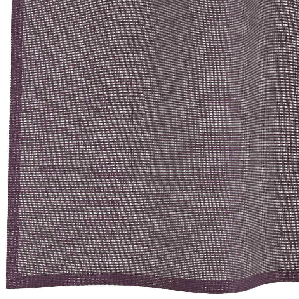 Voilegardiner med grommets 2 stk lilla 140x140 cm