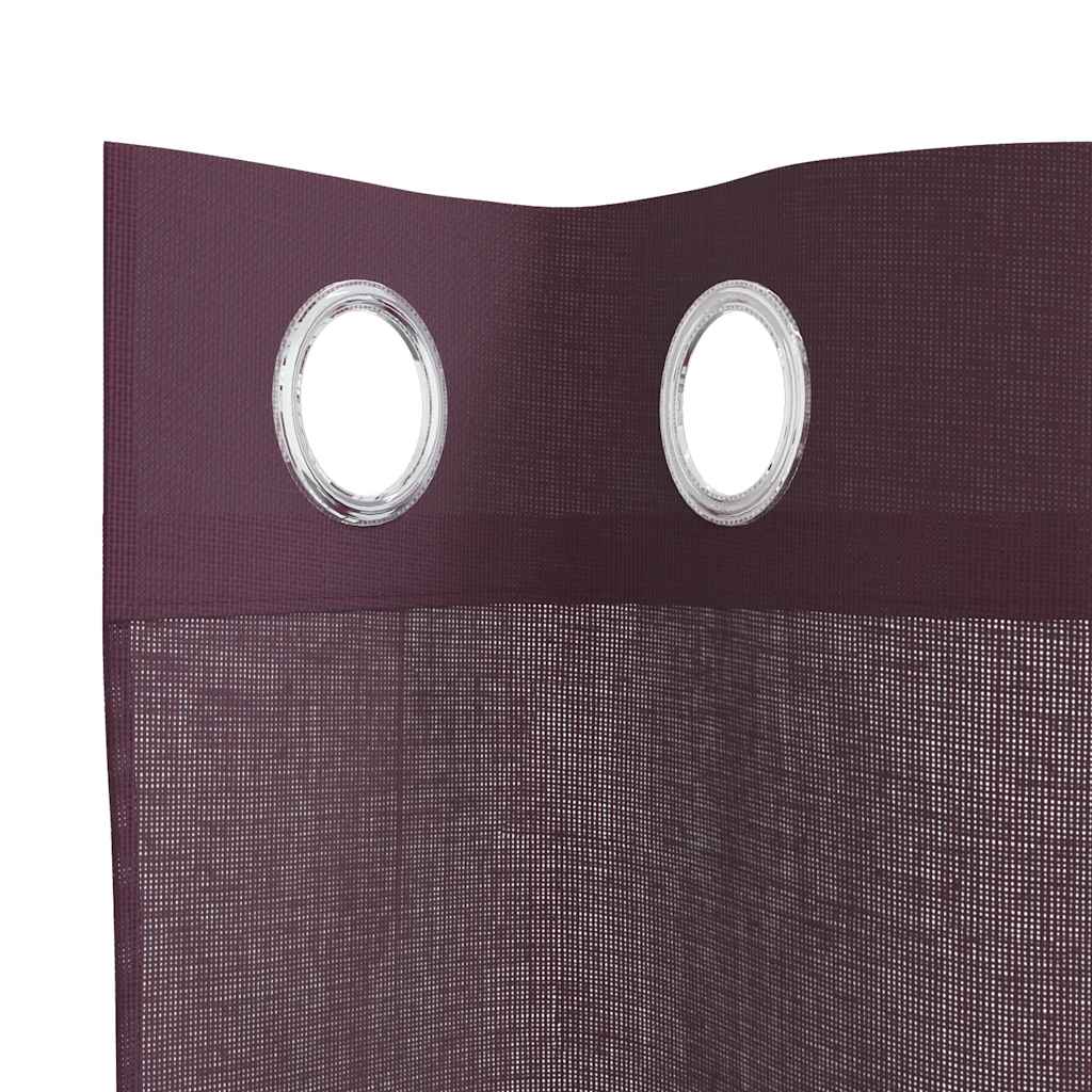 Voilegardiner med grommets 2 stk lilla 140x175 cm