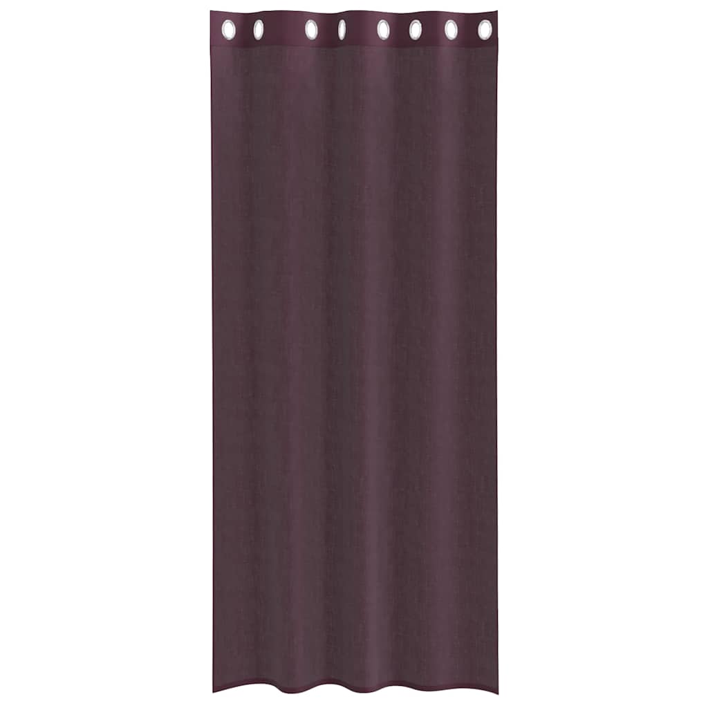 Voilegardiner med grommets 2 stk lilla 140x245 cm
