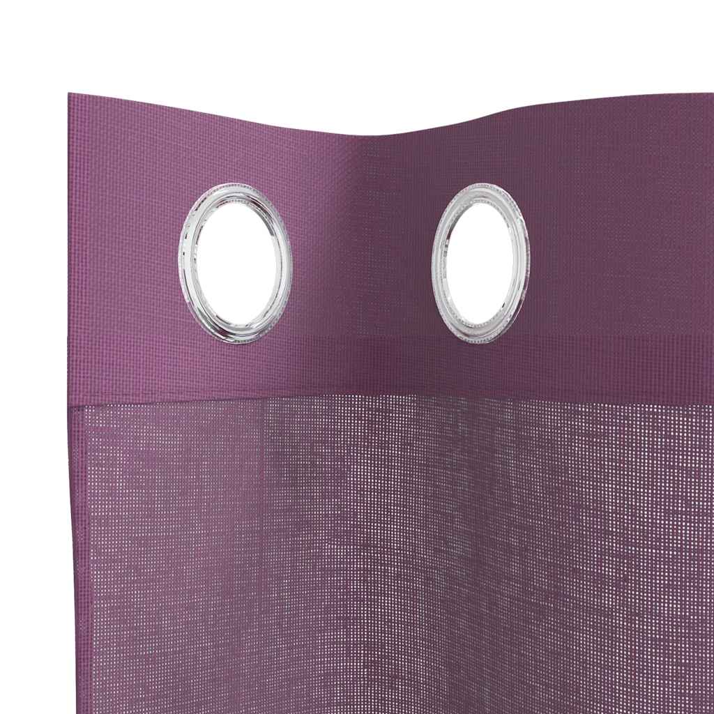 Voilegardiner med grommets 2 stk lilla 140x245 cm