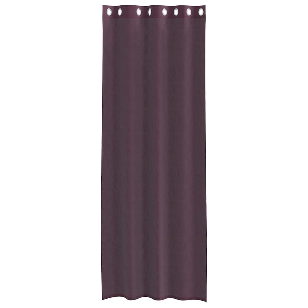 Voilegardiner med grommets 2 stk lilla 140x300 cm