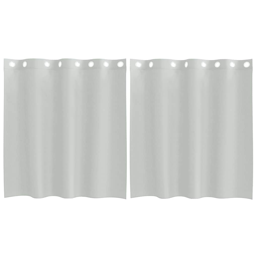 Voilegardiner med grommets 2 stk lysegrå 140x140 cm