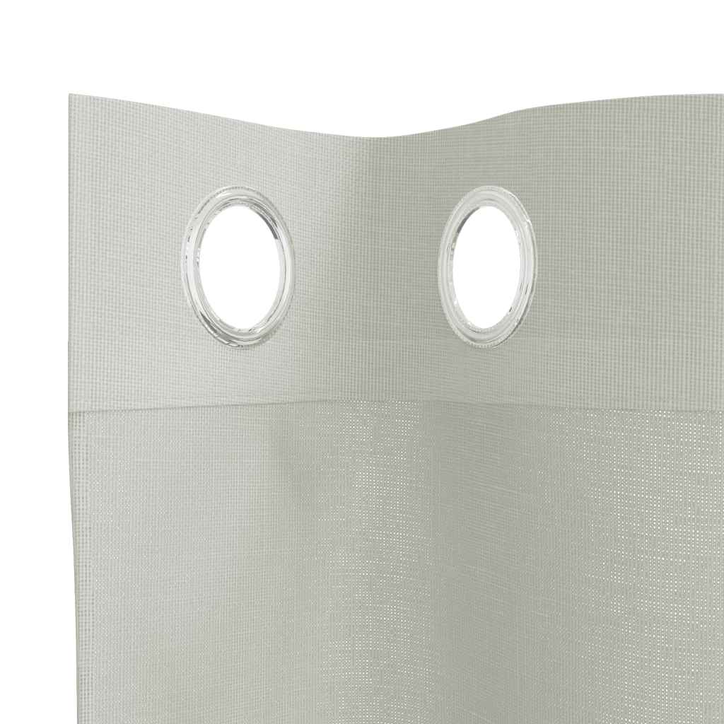 Voilegardiner med grommets 2 stk lysegrå 140x175 cm