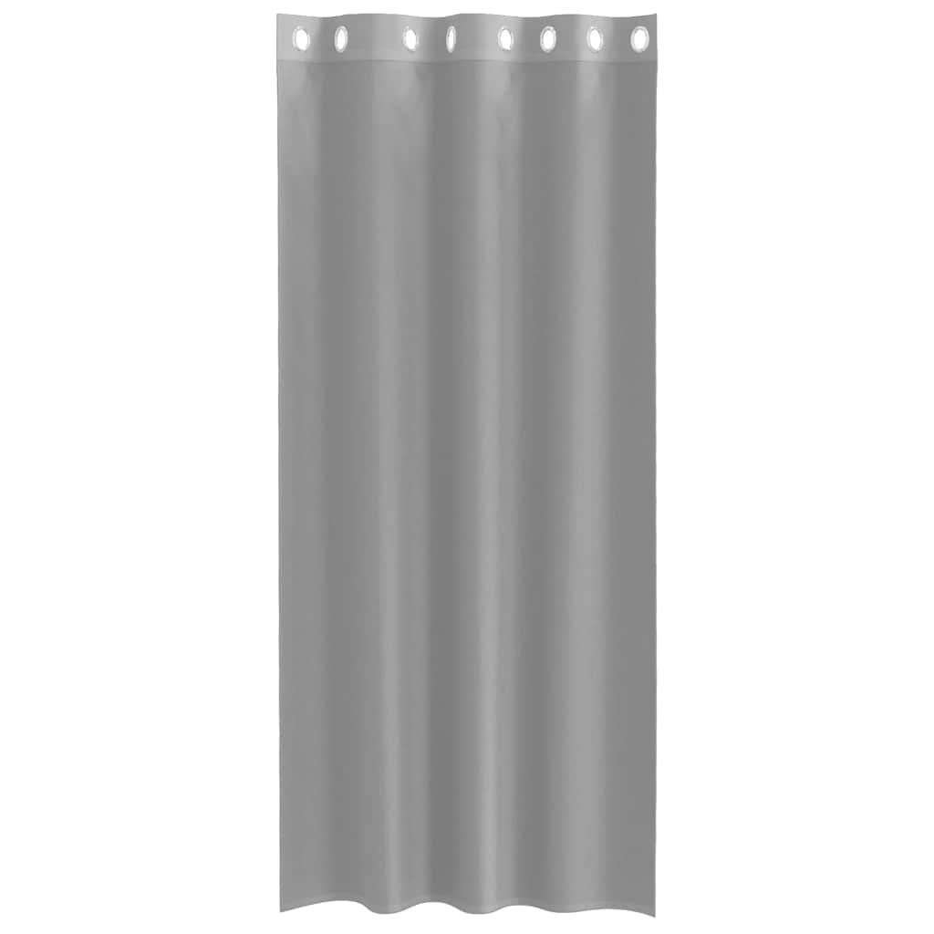 Voilegardiner med grommets 2 stk lysegrå 140x225 cm