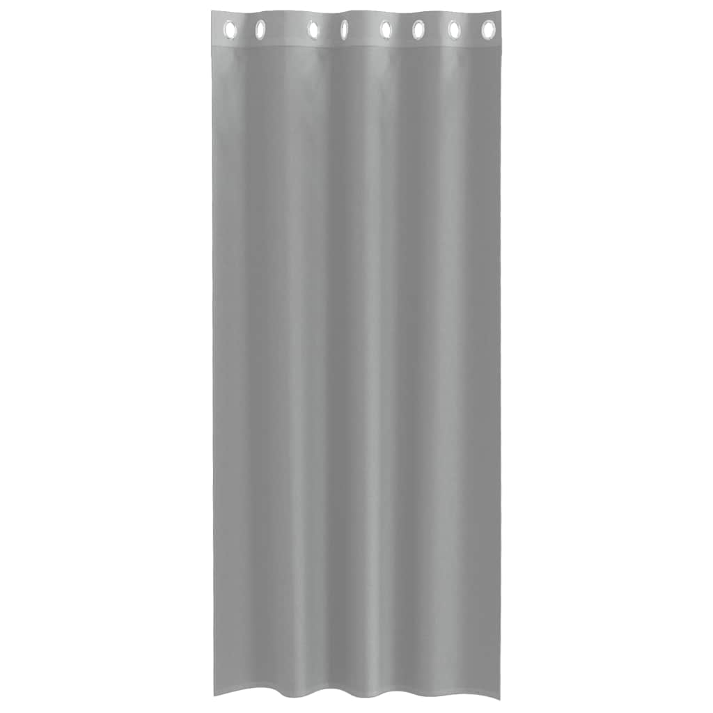 Voilegardiner med grommets 2 stk lysegrå 140x245 cm