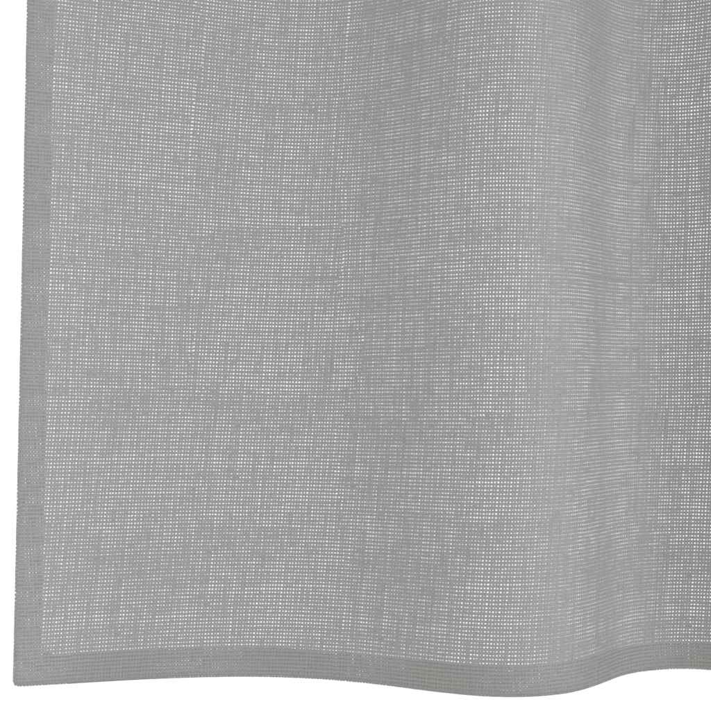 Voilegardiner med grommets 2 stk lysegrå 140x245 cm