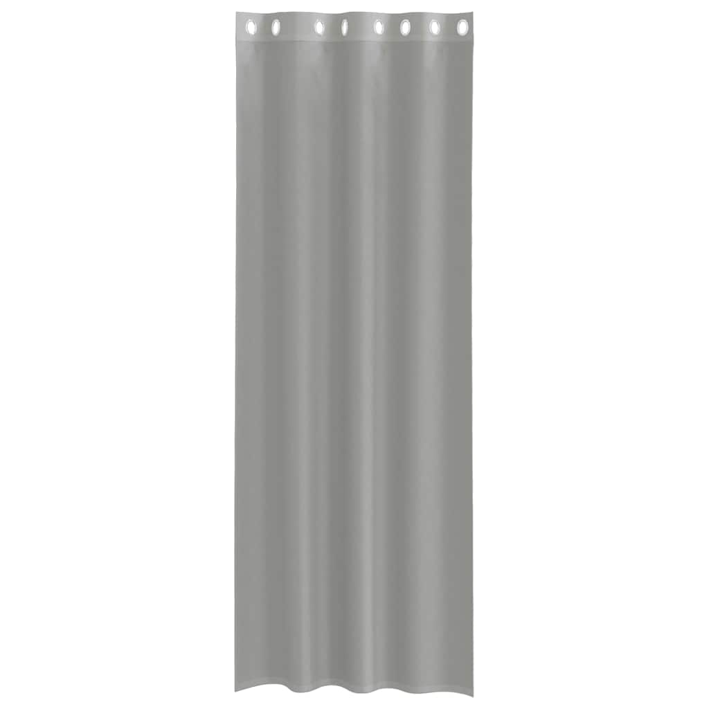 Voilegardiner med grommets 2 stk lysegrå 140x300 cm