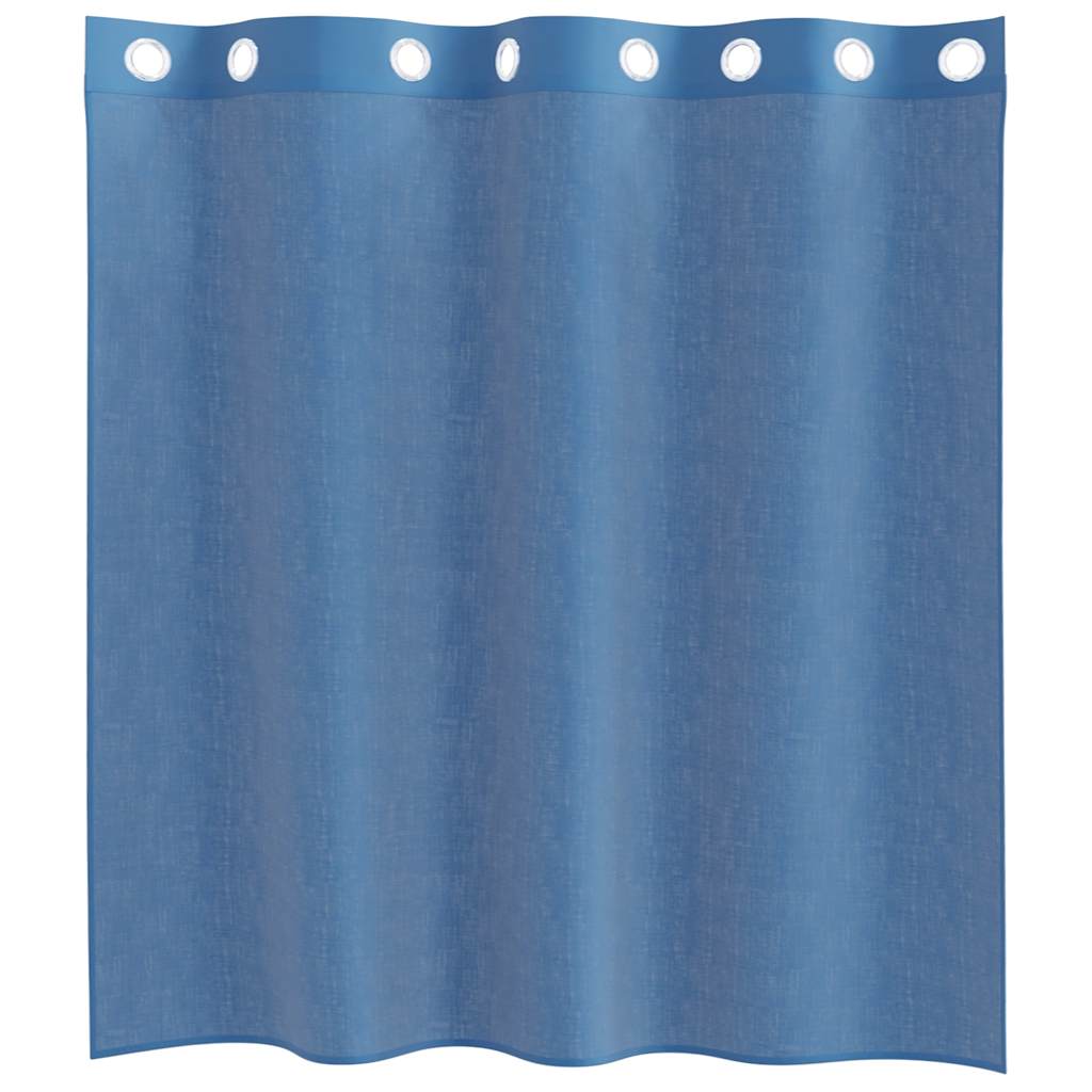 Voile gardiner med grommets 2 stk kongeblå