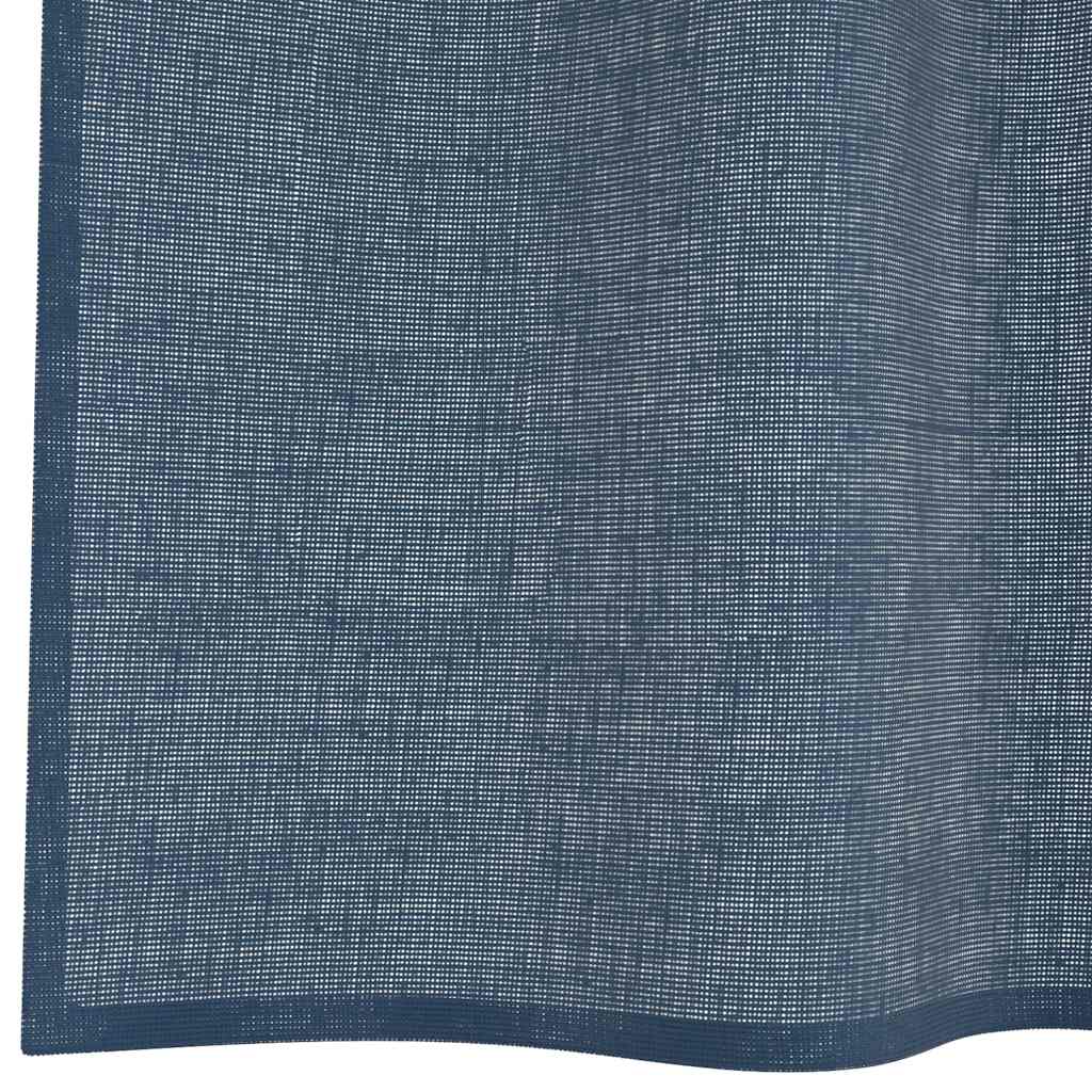 Voile gardiner med grommets 2 stk kongeblå