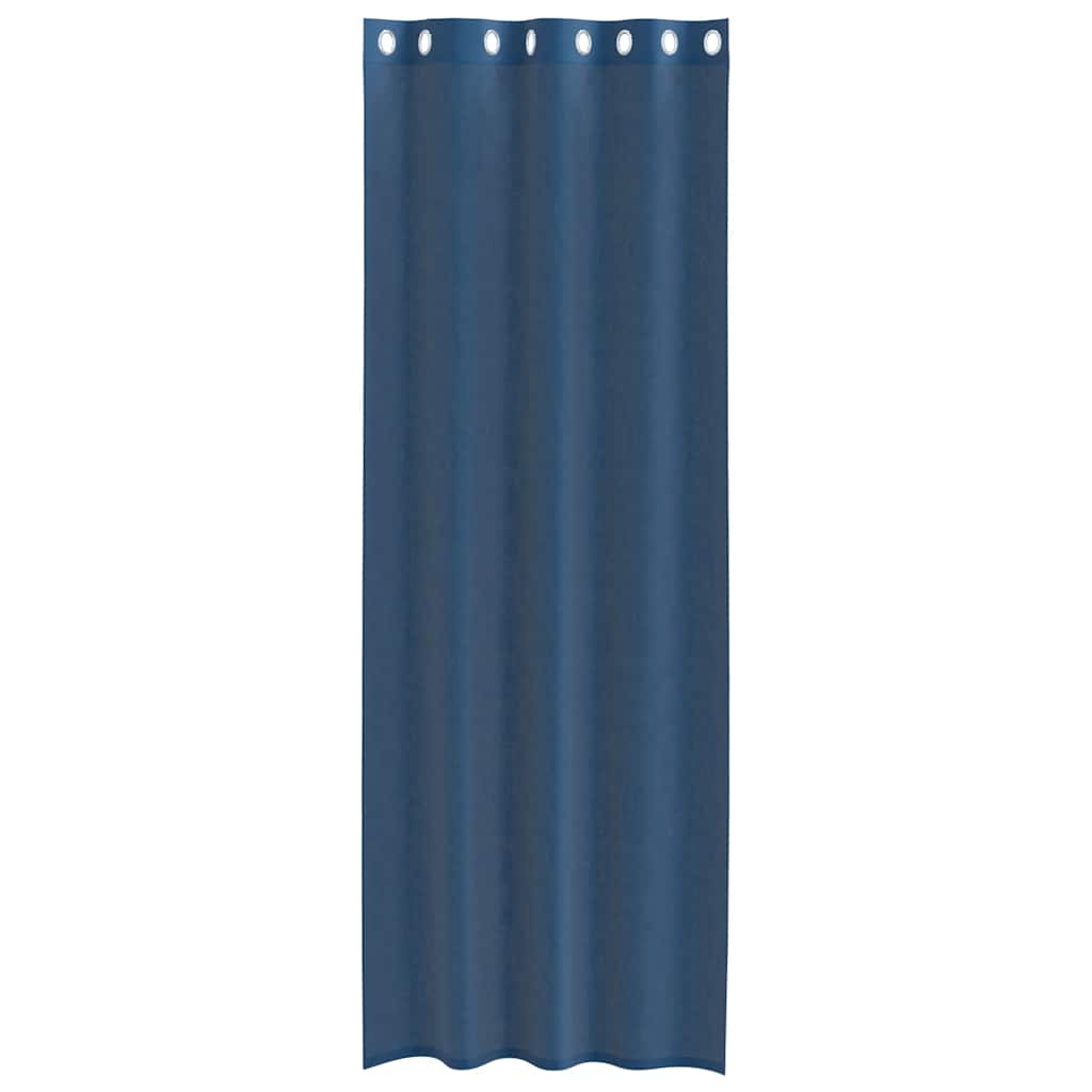Voile gardiner med grommets 2 stk kongeblå
