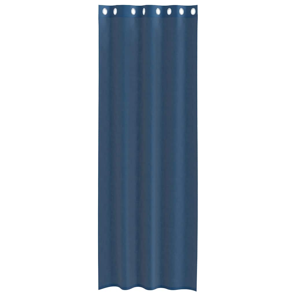 Voile gardiner med grommets 2 stk kongeblå