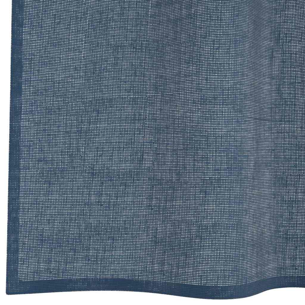 Voile gardiner med grommets 2 stk kongeblå