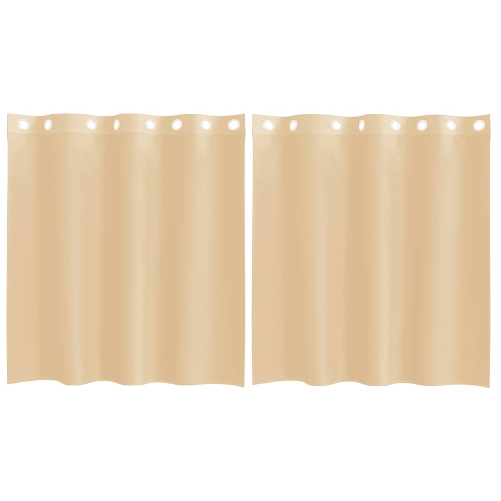 Voilegardiner med grommets 2 stk sand