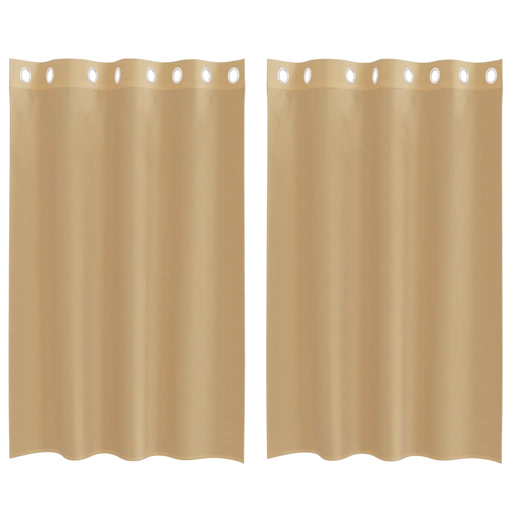 Voilegardiner med grommets 2 stk sand