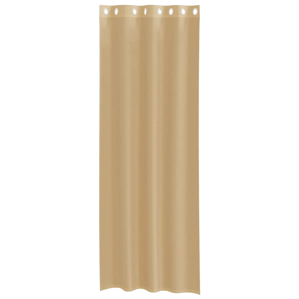 Voilegardiner med grommets 2 stk sand