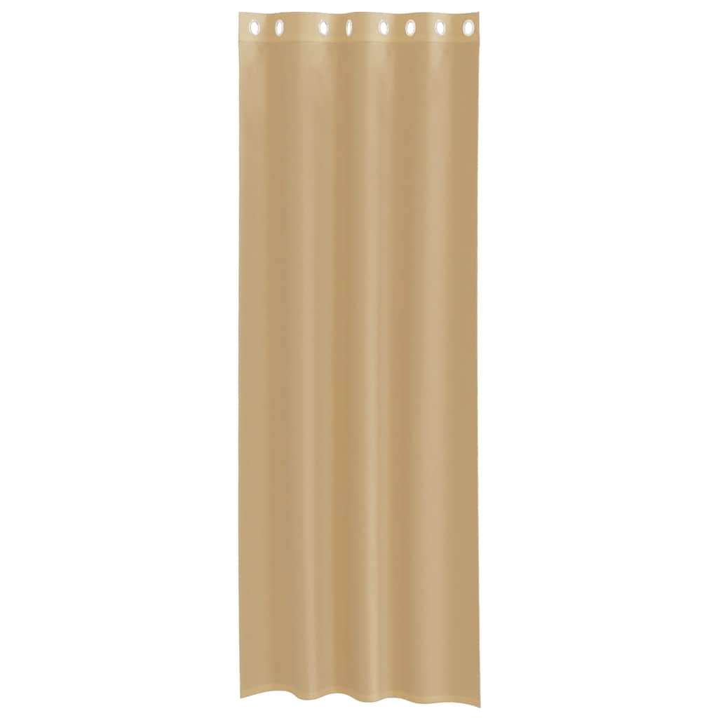 Voilegardiner med grommets 2 stk sand
